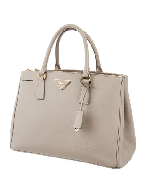 prada double zip talco|PRADA Saffiano Medium Galleria Double Zip Tote Talco.